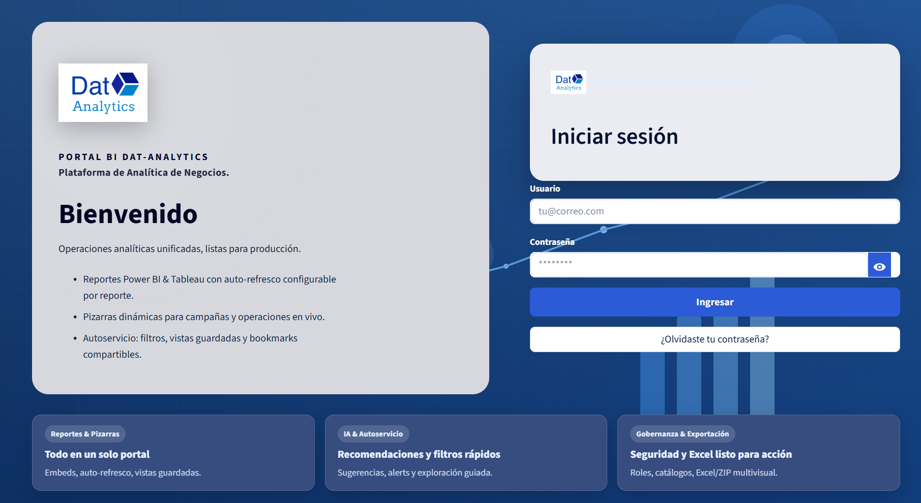 Homepage de DatPortal